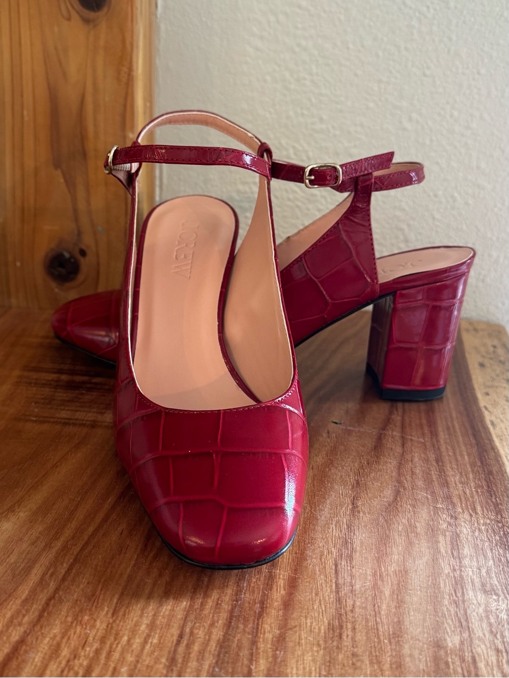 J Crew - Maisie ankle-strap heels - Size 7.5 - Red - NWT